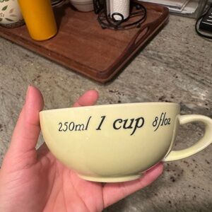 Soft Yellow Ceramic Measuring Cup